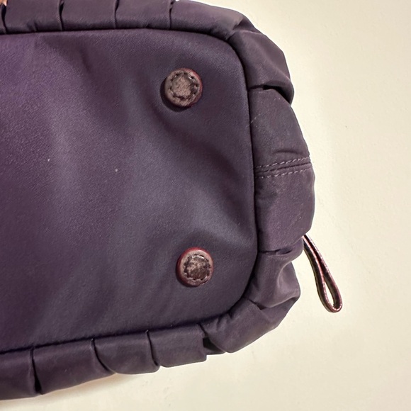 MZ Wallace Bedford Bea rare ombré logo nylon bag in Purple eggplant pleated hobo - Picture 6 of 16